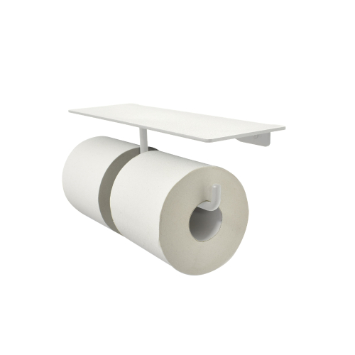 ヨーク 棚付きペーパーホルダー2連 SILVER