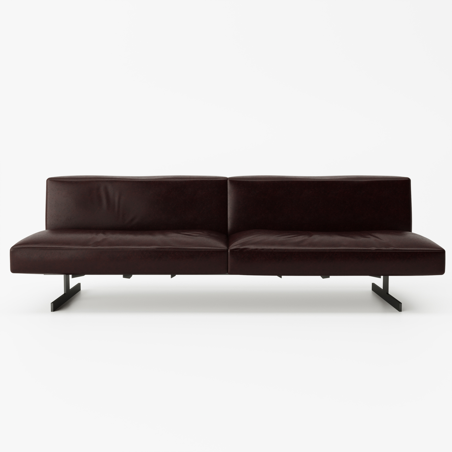 BAN 3P SOFA <br />
W2100<br />
フレームカラー：クリア<br />
張地：牛革 Santeria Darkbrown302（Bランク）