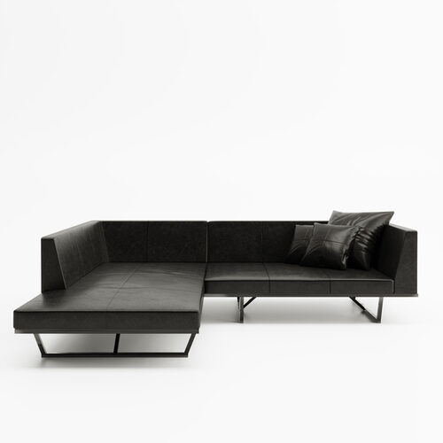 FLAT SOFA ワンアーム+カウチ R　CLEAR