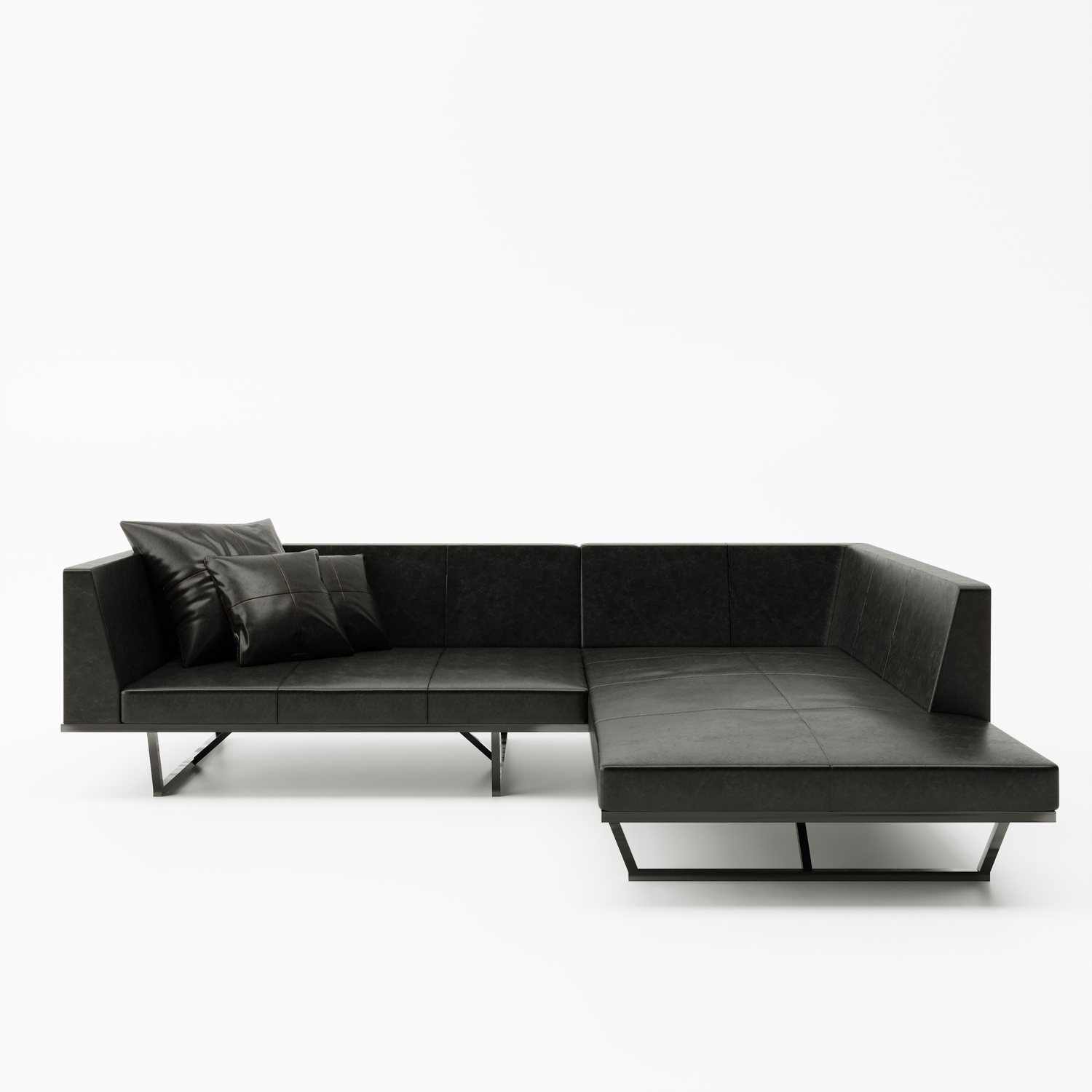 フレームカラー：クリア<br />
張地：牛革 Santeria Black 301（Bランク）