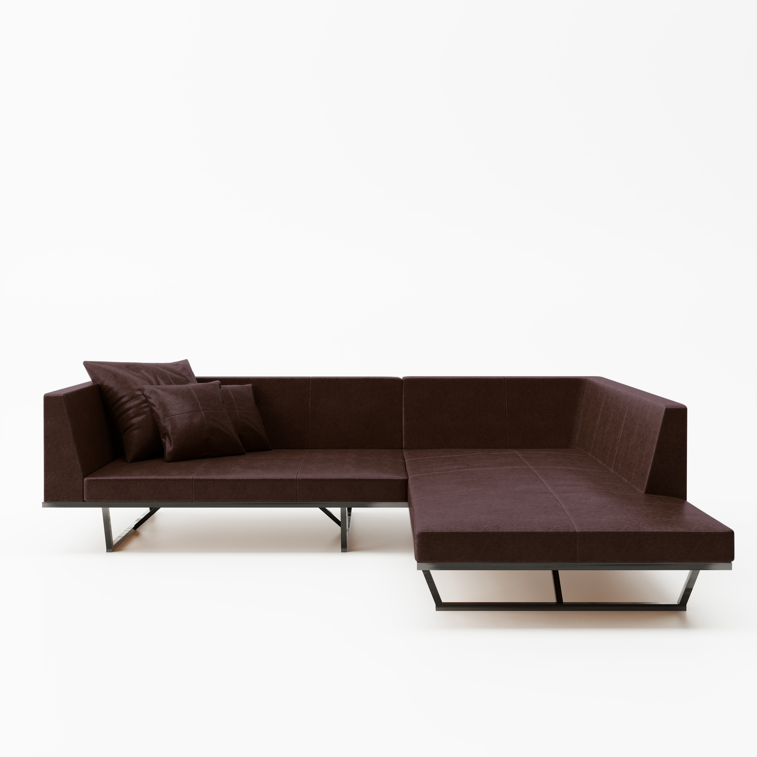 フレームカラー：クリア<br />
張地：牛革 Santeria Darkbrown 302（Bランク）