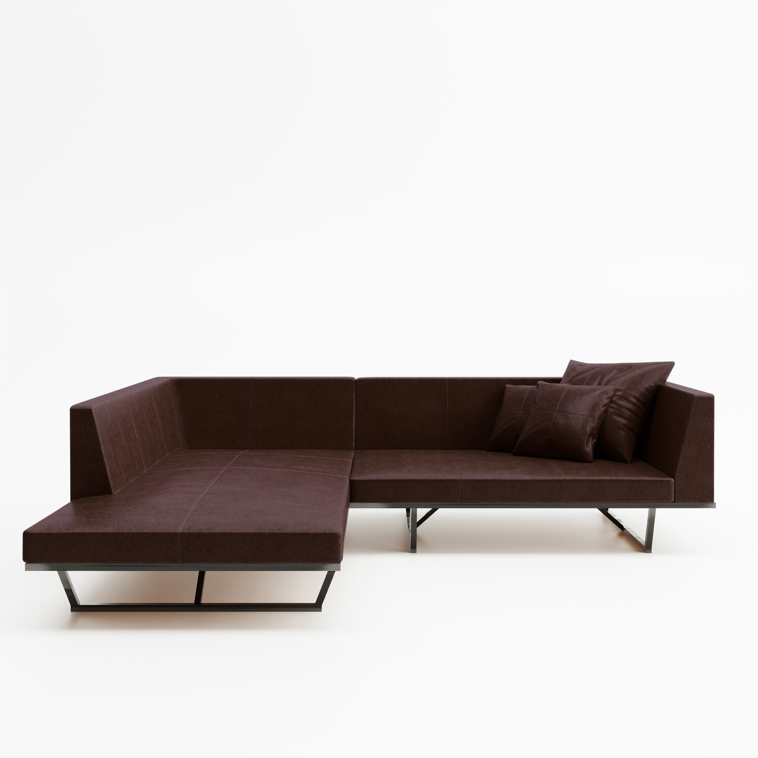 フレームカラー：クリア<br />
張地：牛革 Santeria Darkbrown 302（Bランク）