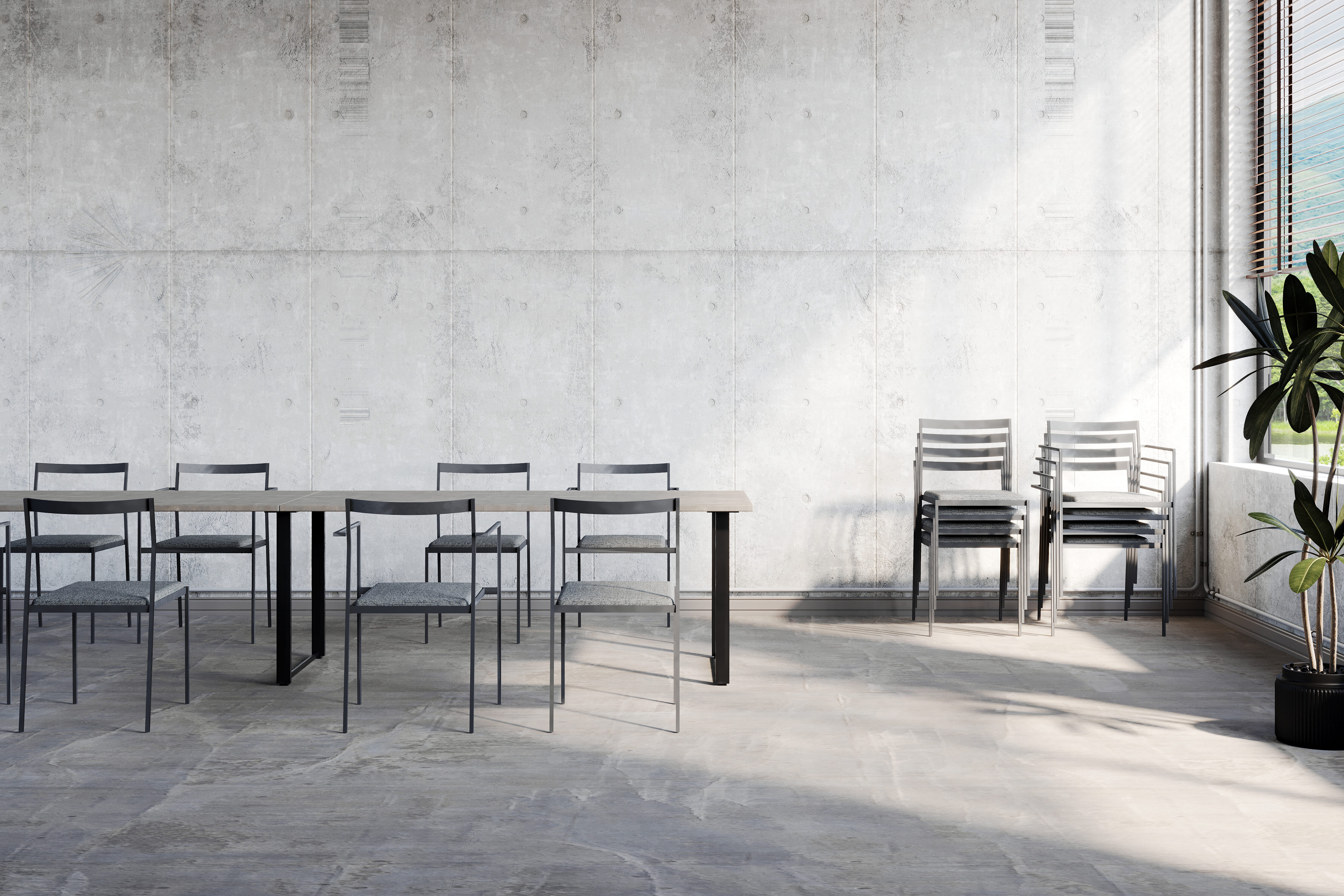 SHINスタッキングアームチェア